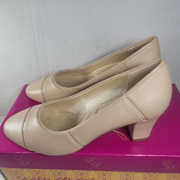 easy street Shoes - Easy Street Women Datia Professional Nude Closed-Toe 2.25" Block Heel Size 7.5